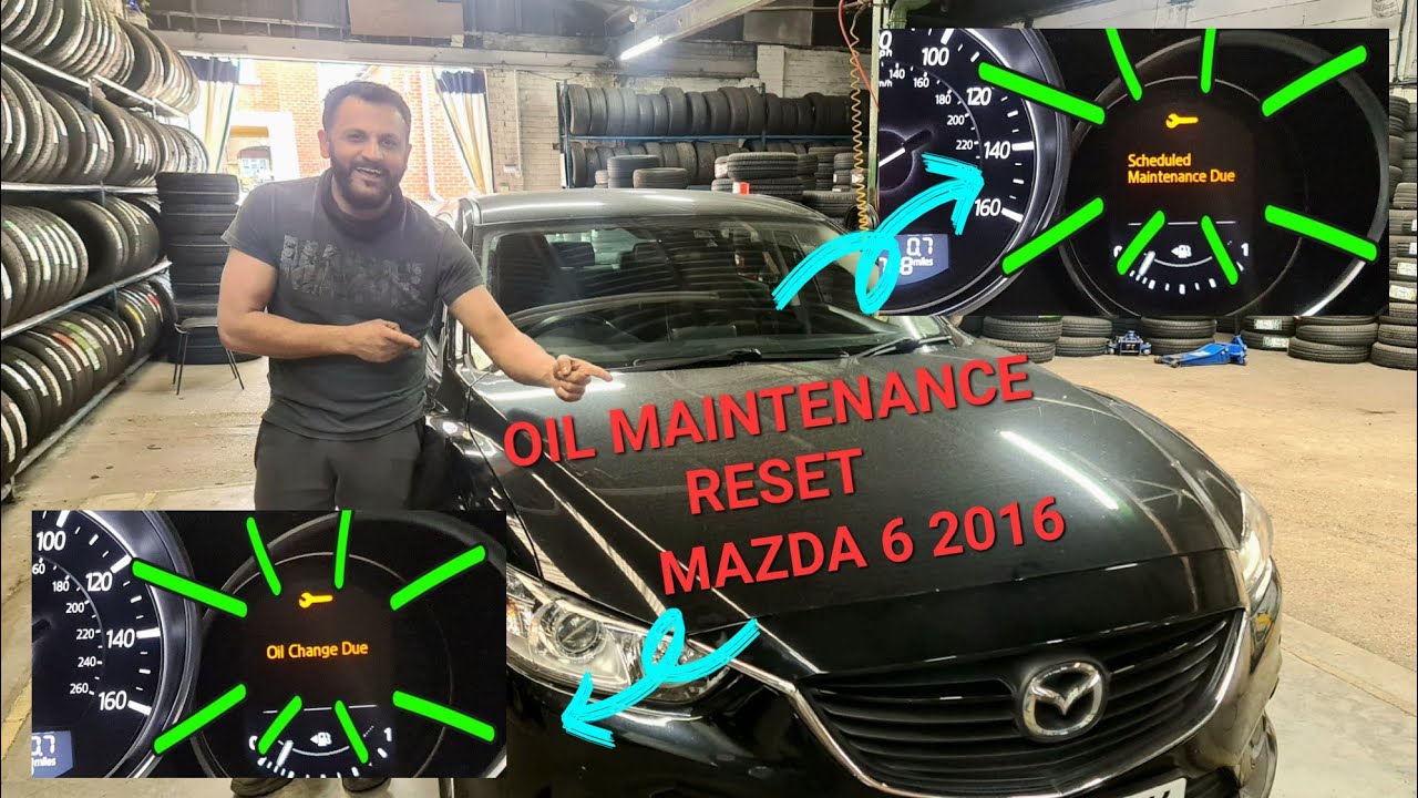 how to reset Oil Change Scheduled Maintenance on Mazda 6 