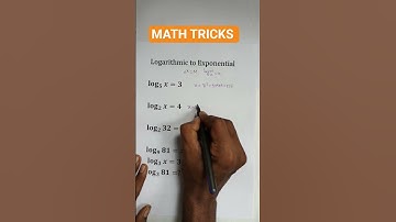 Logarithmic to exponential #maths #mathstricks
