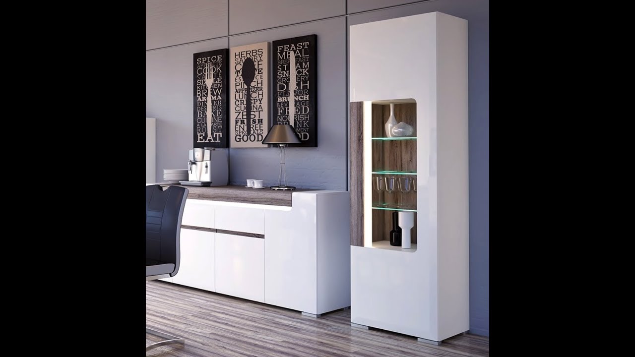 Toronto Tall Narrow Glazed Display Cabinet Unit With Shelves Inc