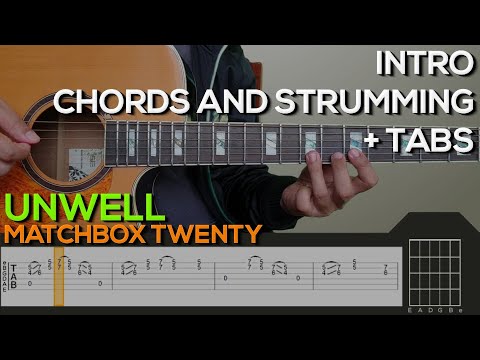 Matchbox Twenty - Unwell Guitar Tutorial [INTRO, CHORDS AND STRUMMING + TABS]