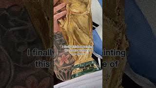 Painting Messi with Fifa World Cup 2022 trophy 🏆🇦🇷 #shorts #shortvideo #messi
