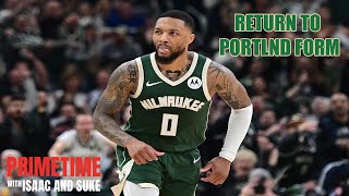 Damian Lillard Returns To Portland Form In Bucks Playoff Debut | Primetime with Isaac \& Suke