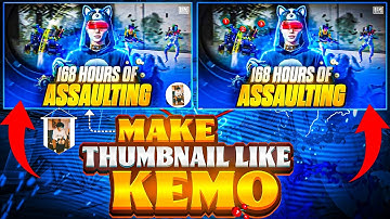Make new thumbnail like @Kemo.. 😱 Thumbnail like KemO bgmi thumbnail pack kemo thambnailtutorial