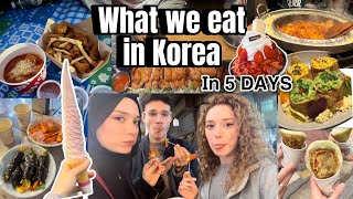 Korea Vlog Korede 5 Gün Boyunca Ne Yedik ? 한국 여행에서 먹은것들