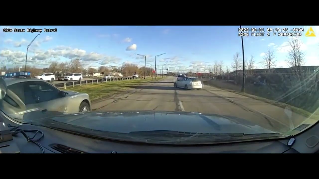 Ohio State Highway Patrol dashcam video shows chase of suspect wanted for murder of Bluffton officer