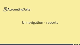 AccountingSuite UI navigation - Reports