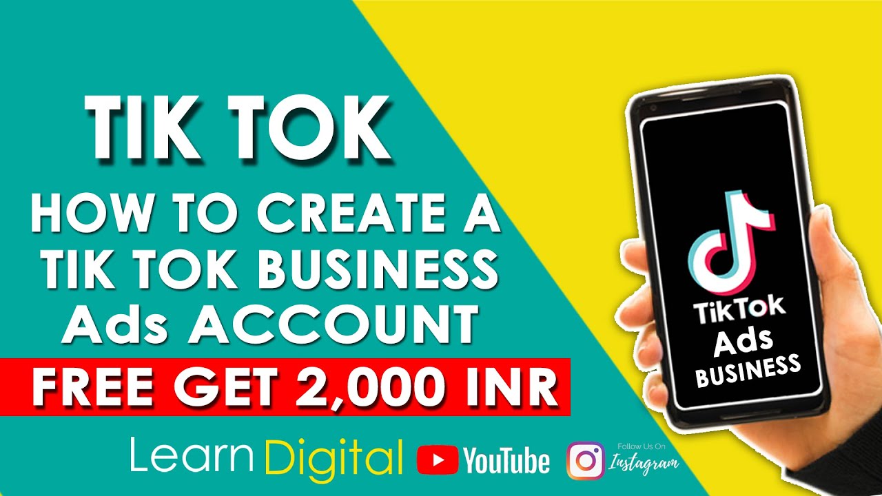 HOW TO CREATE A TIK TOK BUSINESS ADS ACCOUNT - YouTube