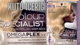 Schwarzkopf Colour Specialist 12.0 Sarı Elmas Kutu İçeriği