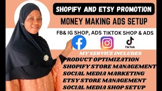 Making money with Tiktok Shop, Facebook, Instagram ads for Etsy and Shopify Store