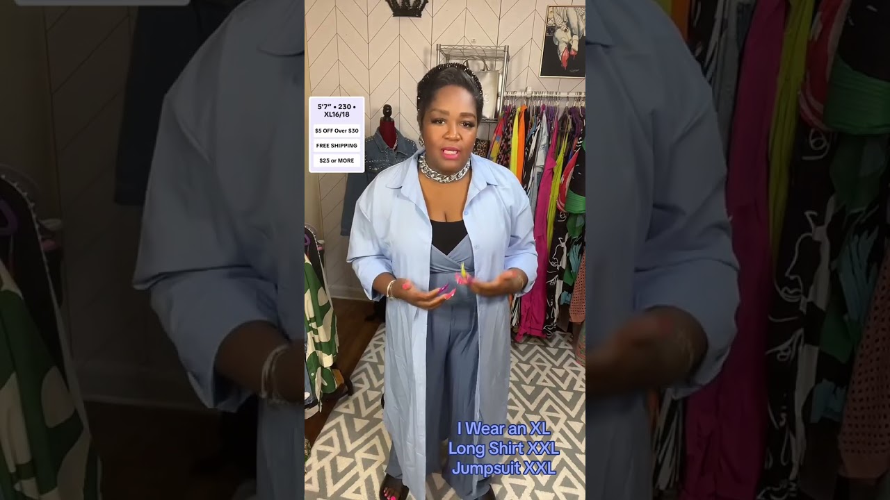 Stylish monochromatic blue jumpsuit look 