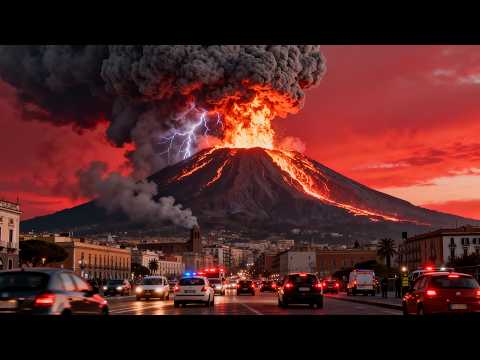 Video Se il Vesuvio eruttasse oggi: le prime 24 ore a Napoli | Simulazione Realistica