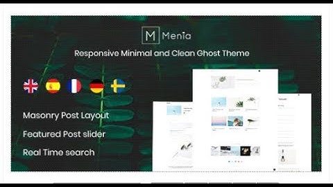 Menia - Responsive Minimal and Clean Ghost Theme | Themeforest Templates