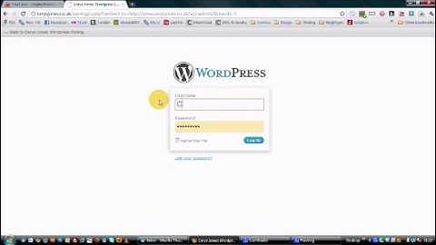 Logging in - Wordpress in 30 seconds