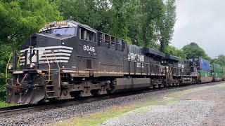 Super late NS Z265 passes CP57 with huge train of double stacks