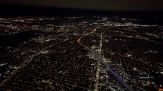 Majestic View From Airplane At Midnight