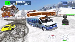 Mini Bus Driving in Winter Ski Park: Snow Driver - #1 Android Gameplay | Bus Games to Play 2021 screenshot 5