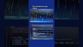 Rain + Lightning Animation Made With Code 🌧️ #coding  #shorts