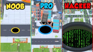 😭NOOB vs 😎PRO vs 👨‍💻HACKER - Breaking everything in my way |Hole.io