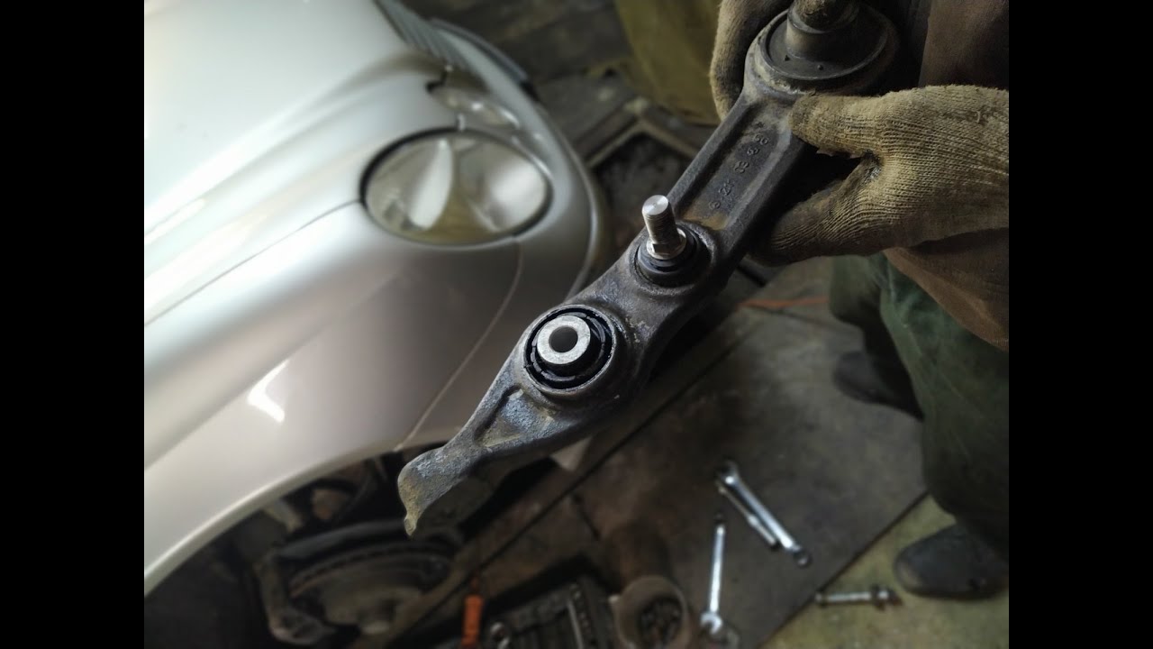 Мерседес W211. Замена сайлентблока и шарового шарнира нижнего рычага ...