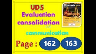parcours français 6ème année primaire 2020 page 162 UD5 Évaluation et communication p 162 163
