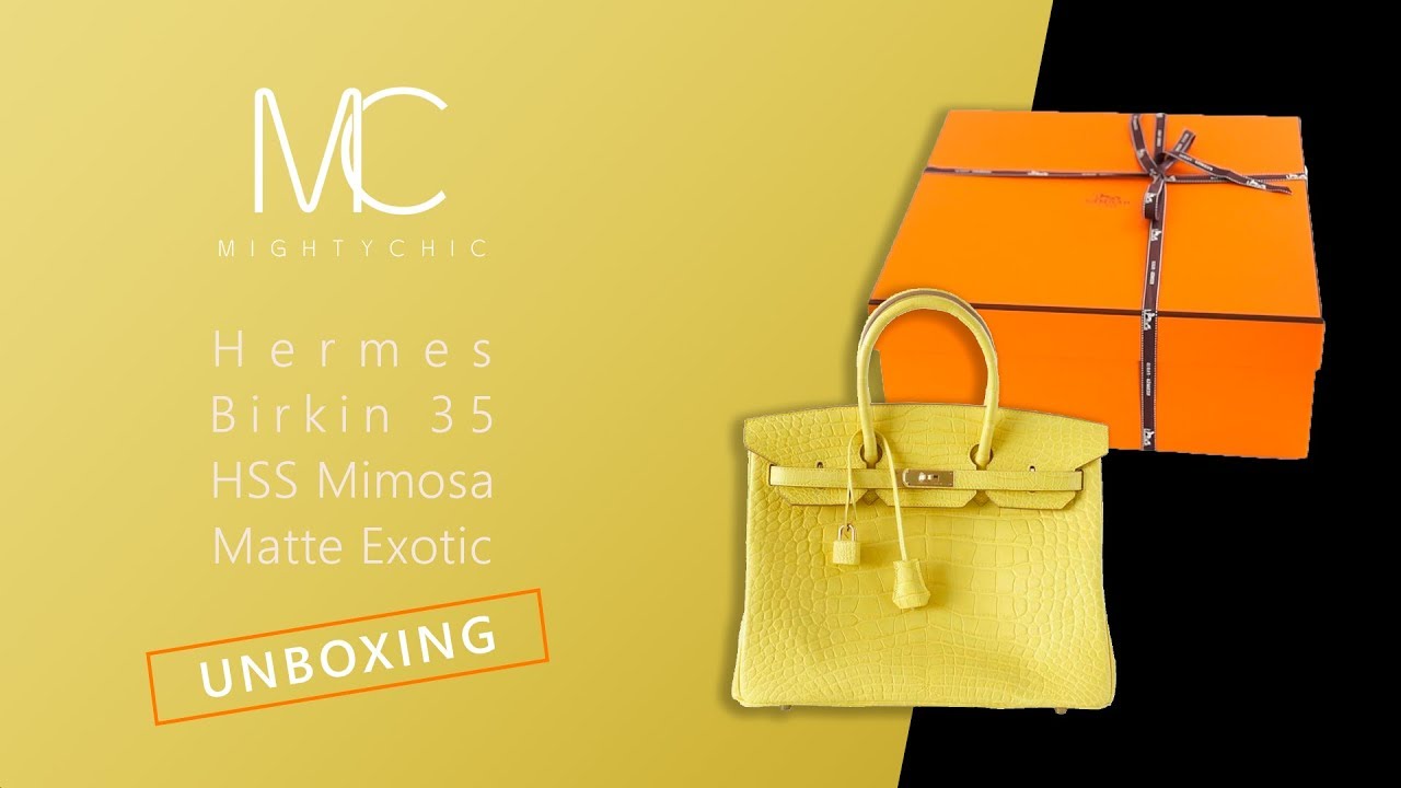 Hermes Birkin 30 Bag Mimosa Matte Alligator Gold Hardware • MIGHTYCHIC • 