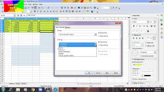 How to do Column wise sorting in Open Office Calc 
