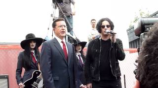According2g.com presents Jack White and Stephen Colbert singing The National Anthem in New York