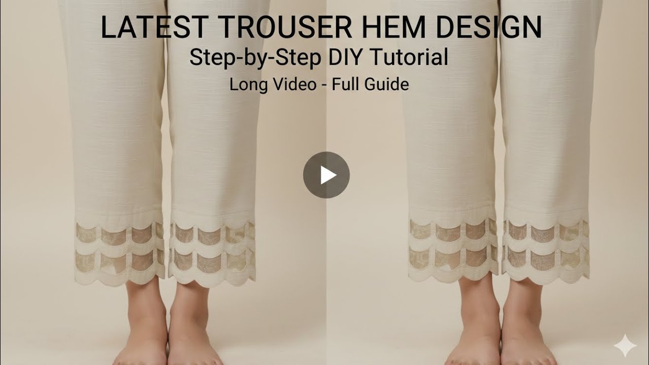 Latest Trouser Hem Design | Step by Step Cutting & Stitching Tutorial | DIY Pant Design 2026