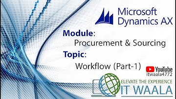 Microsoft Dynamics AX 2012 R3 and Dynamics AX 365 Procurement and sourcing workflow Part-1