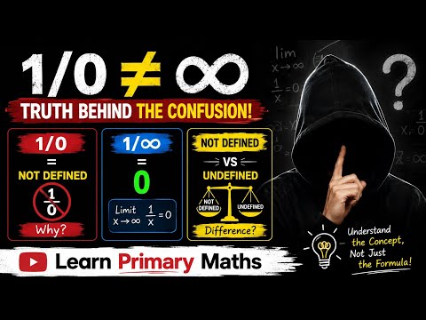 1/0 = ∞ ? 😱 | 1/0 is NOT DEFINED! | 1/∞ = 0? | Undefined vs Not Defined