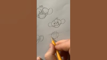 Animating a music video: drawing options for the monkey #art #drawing #characterdesign #procreate