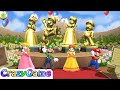 Mario Party 9 Step It Up - Peach vs Luigi vs Daisy vs Mario Co-op 4 Player Gameplay (Everyone Win)