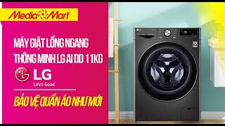 Máy giặt lồng ngang thông minh LG AI DD 11kg: Bảo vệ quần áo như mới (FV1411S3B )-Điện máy MediaMart