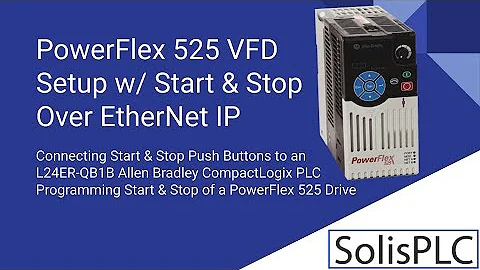 PowerFlex 525 VFD Setup - Programming Parameters Wiring RSLogix Studio 5000 EtherNet IP Start Stop