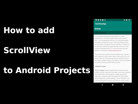 How to add ScrollView to Android Projects / TextView