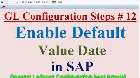 GL Configuration Steps #12 Enable Default Value date in SAP