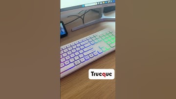 🤍 Trueque White RGB Keyboard & Mouse 💡 Rechargeable Backlit Wireless Combo #shorts #desksetup