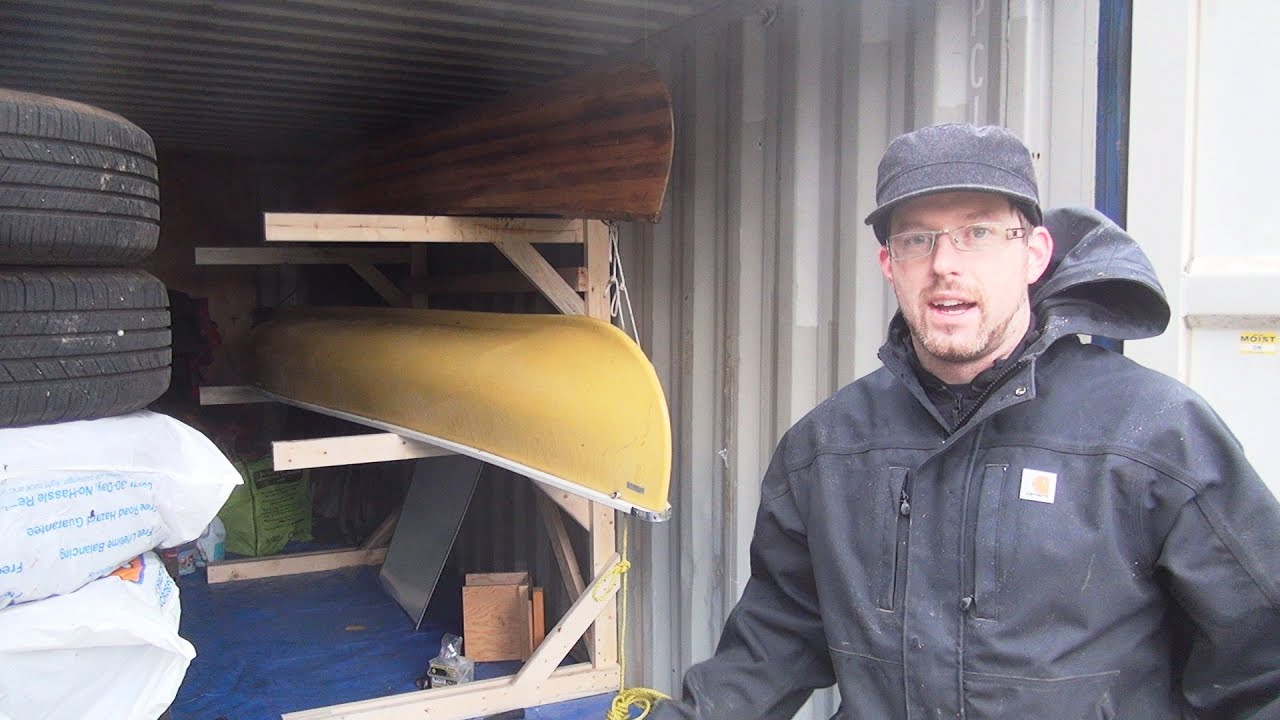 How to build a free standing Canoe Rack - YouTube