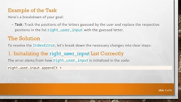 Understanding the IndexError: list assignment index out of range in Python