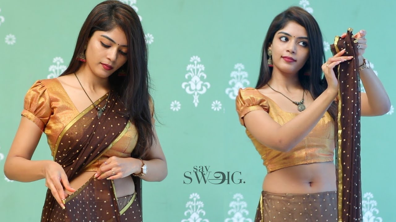 5 நிமிடத்தில் அழகாக புடவை கட்டலாம்! | Easy Saree Draping Tips For Beginners | Step by Step Tutorial