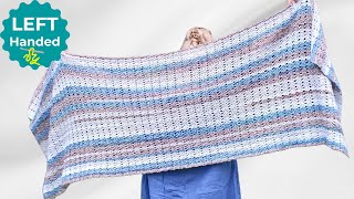 EASY Left Handed Crochet Shawl Pattern  the Beached Granny Wrap!