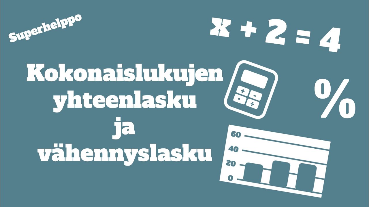 Kokonaislukujen yhteenlasku ja vähennyslasku