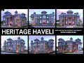 P571/C Heritage Haveli Under Construction Work With 3D Elevation And Pla...