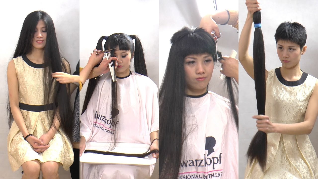 Hair2U - Miss Yi Very Long to Pixie Haircut Preview