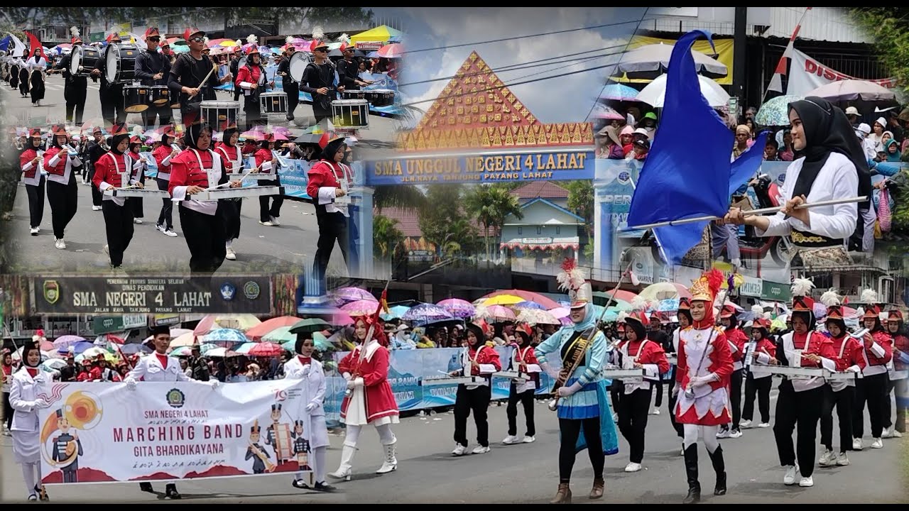 DRUMBAND SMA NEGERI 4 LAHAT ~  PAWAI PEMBANGUNAN HUT RI KE 79 TAHUN 2024