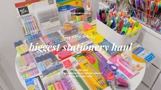 my daily diary | biggest stationery haul  + organizing my new stationeries [ft. national bookstore]