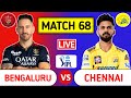 Royal Challengers Bengaluru Vs Chennai Super Kings Live Score - Part 2