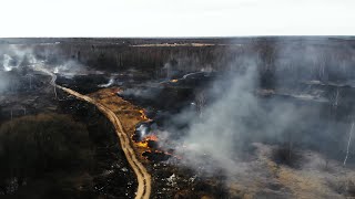 Сильный пожар в Тверской области (Рязаново, Калининский район)