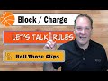 It's a Block. No, it's a Charge. Block/Charge plays are tough.  But knowing the rules shouldn't be.