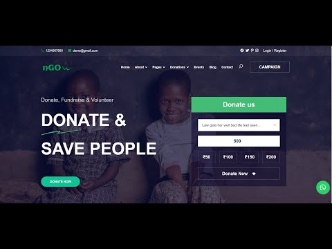 Video How to Make NGO demo website || Nonprofit Website ||... - youtube